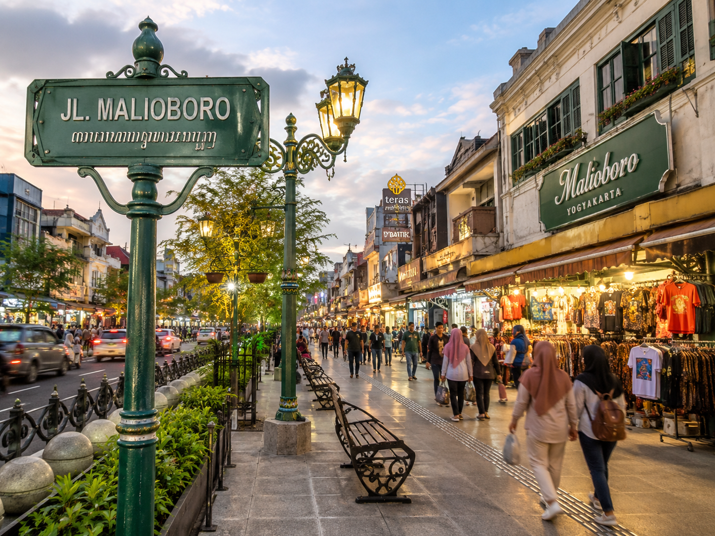 Ilustrasi wisata belanja Malioboro