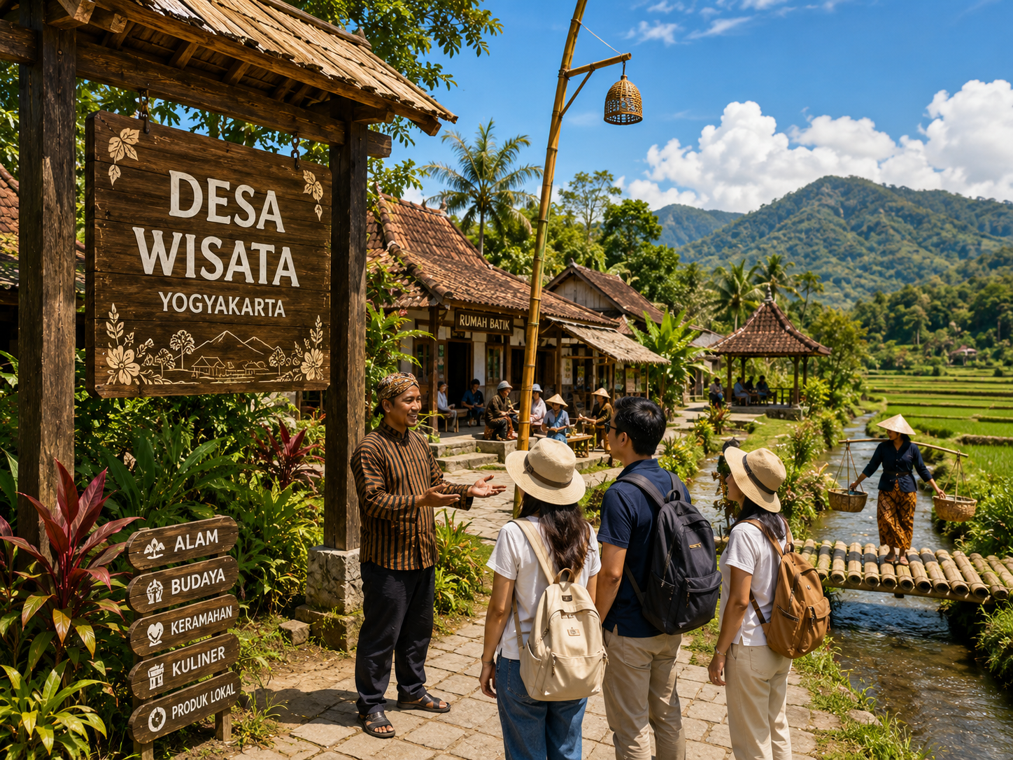 Ilustrasi desa wisata Jogja